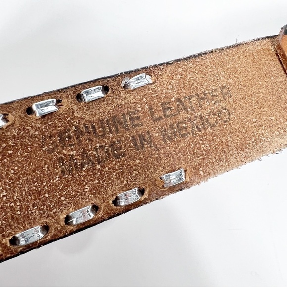 PAINTED TOOLED LEATHER BELT Made in Mexico | Eagle | Floral - Picture 7 of 9